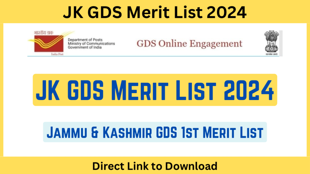 JK india post GDS Result 2024