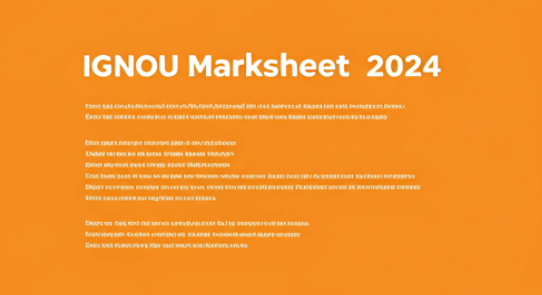 IGNOU Marksheet 2024 Delivery Status,  Download PDF