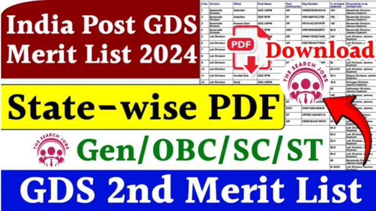 Post Office GDS 2nd Merit List 2024