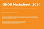 IGNOU Marksheet 2024 Delivery Status,  Download PDF