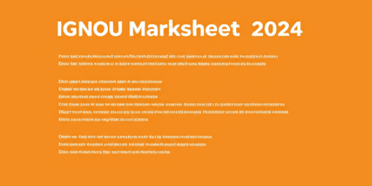 IGNOU Marksheet 2024 Delivery Status,  Download PDF