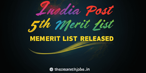 India Post GDS 5th Merit List Released Download PDF List